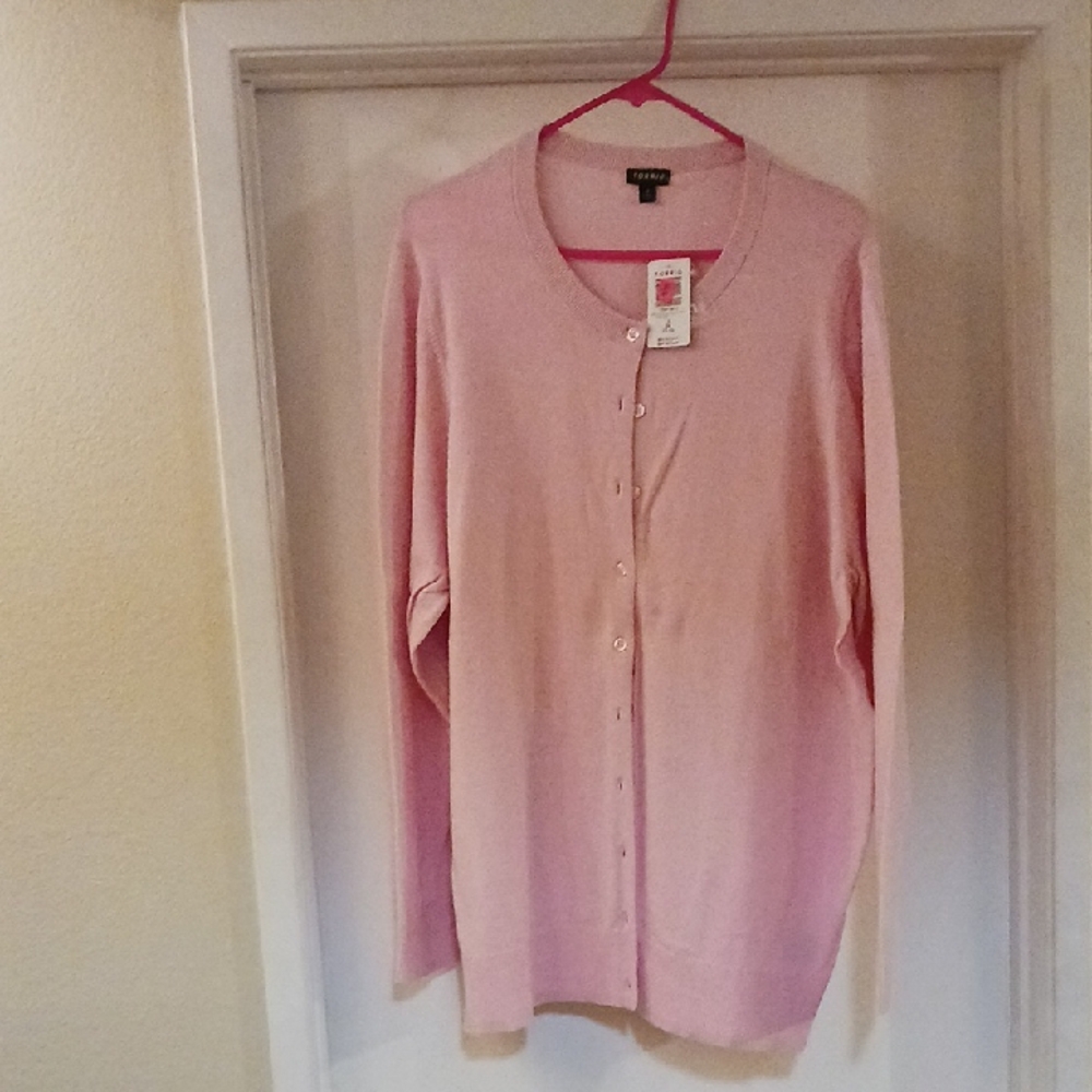 Torrid Light Pink Button-Front Cardigan